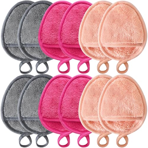 VIcolour Reusable Makeup Remover Pads - 12 Multicolor Washable Cloths