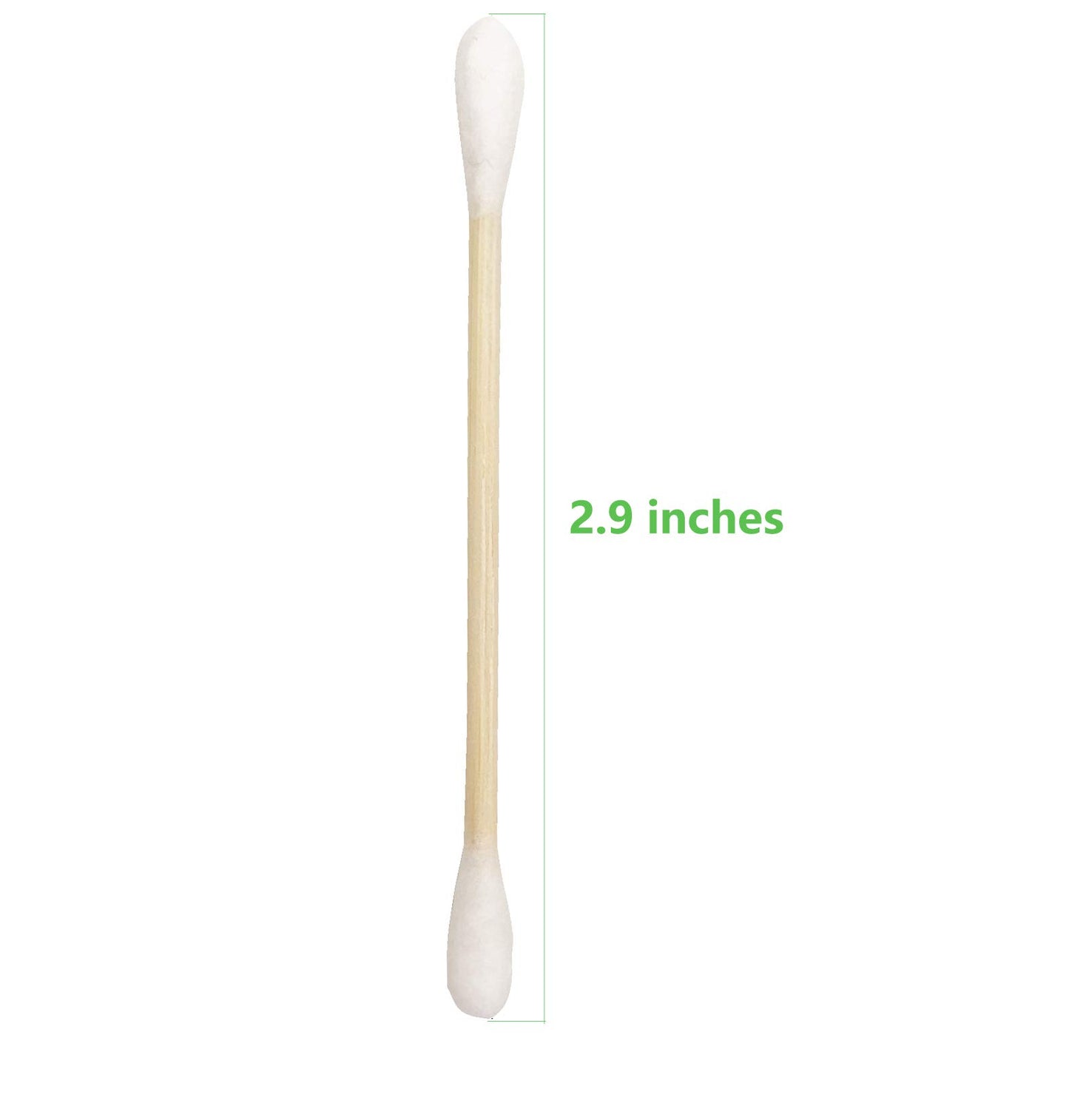 Cotton Swabs with Wooden Sticks/Double Tipped Natural Bamboo Cotton Buds 900pcs