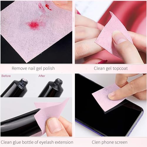 Lint-Free Nail Wipes - 450 Pcs Super Absorbent Cleaning Pads