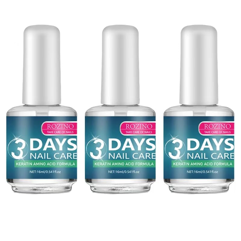 Nail Treatment Oil - Keratin & Amino Acid Cuticle Oil with Aloe Vera & Lavender | Moisturizing for Dry Hands, 16ml x 3