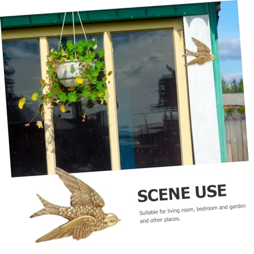 YARNOW Swallow Wall Art - 2pcs Resin Bird Decor for Home & Garden