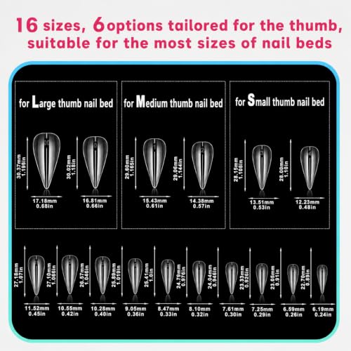 Elsagirl Cat Claw Dual Forms for Poly Gel - 16 Size, 160pcs Halloween Nail Art