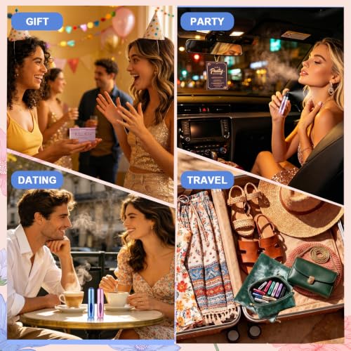 8-Pack Mini Refillable Perfume Travel Bottles with Atomizer