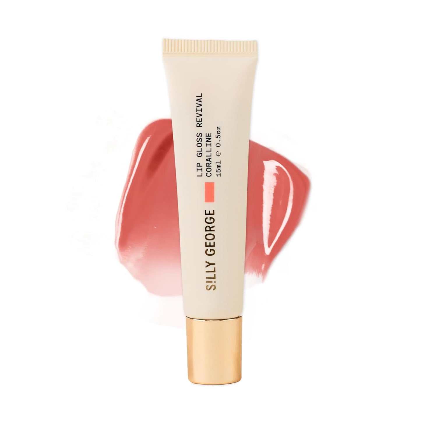 Silly George Lip Gloss Revival - Hydrating Glossy Glaze with Peptides & Shea Butter | 15ml Tube for Dry Lips