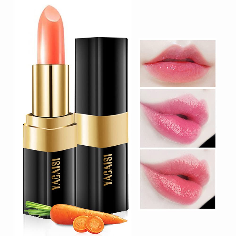 Color Changing Lipstick - Magic Lip Balm That Transforms from Black to Brick Red | Natural Moisturizing Formula for Women