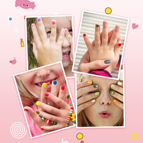 TOMICCA 18 Pcs Kids Nail Polish Set - Non-Toxic, Peel Off, Quick Dry
