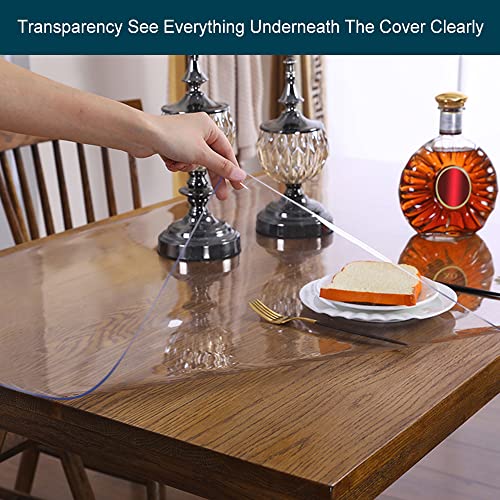 Clear Plastic Table Protector Mat 15x15 In - Heavy Duty Vinyl Cover