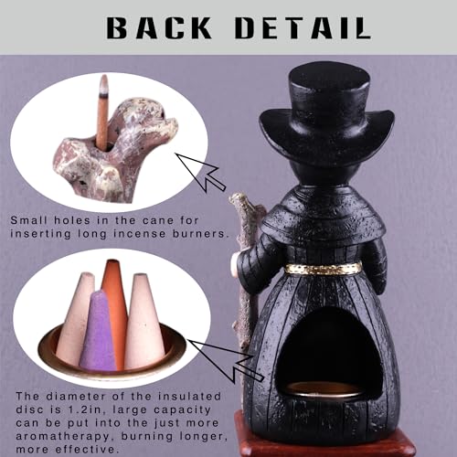 Plague Doctor Incense Holder - Handmade Cone Burner for Stress Relief
