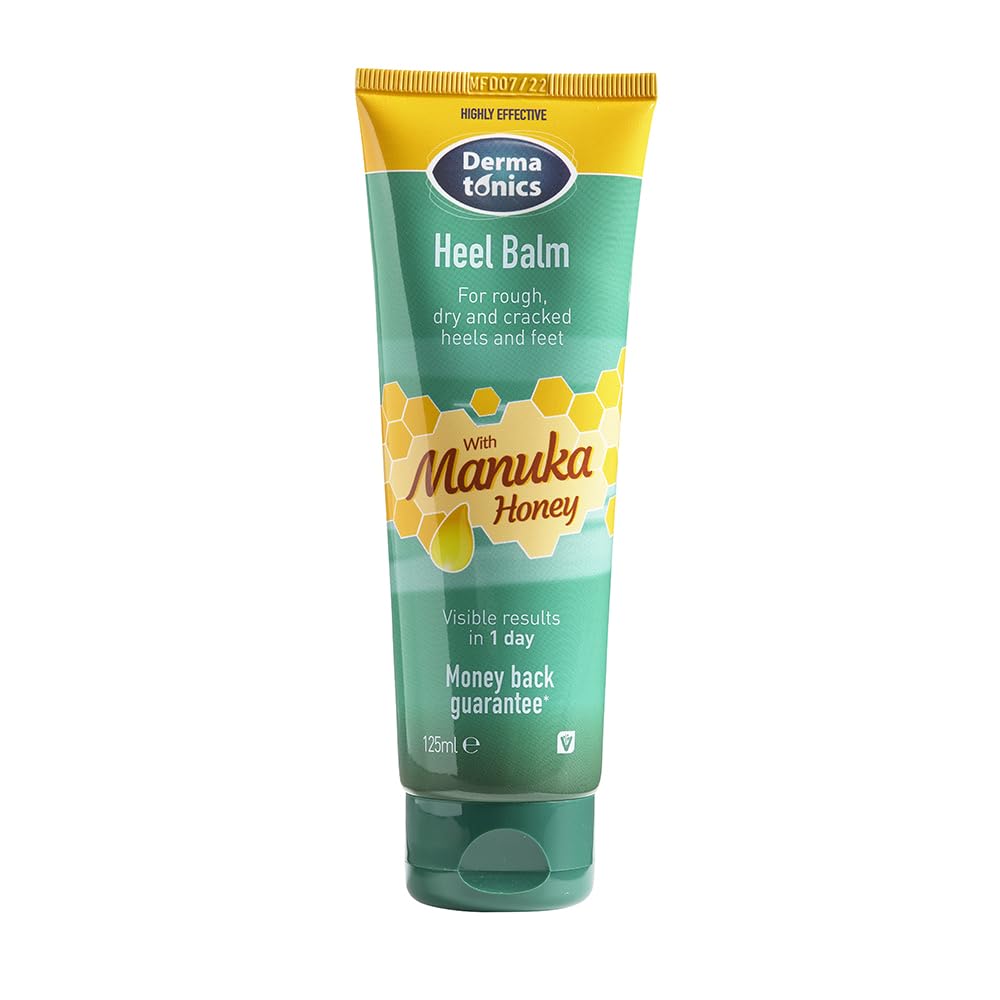 Manuka Honey Heel Balm - Fast-Acting Formula for Dry, Cracked Heels | Nourishing Hydration | 4.23 Fl oz