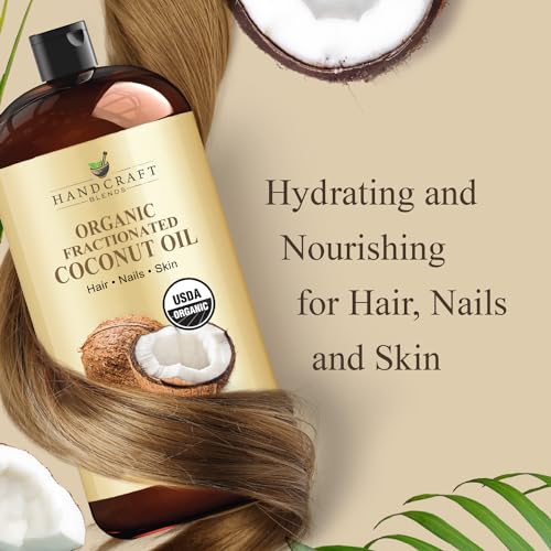 Organic Fractionated Coconut Oil 28 Fl Oz - Pure, Versatile Carrier Oil for Skin, Hair & Aromatherapy (Pack of 1)