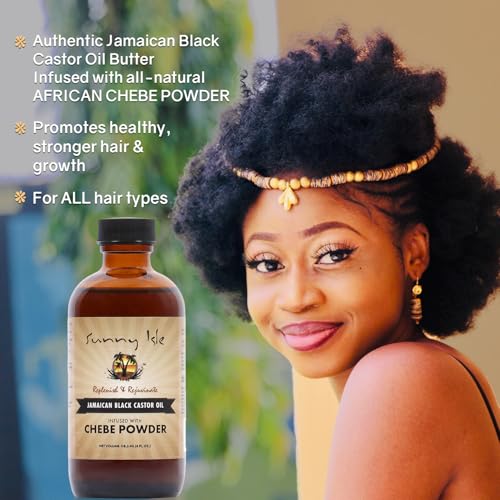 Sunny Isle Jamaican Black Castor Oil with Chebe Powder - 4oz
