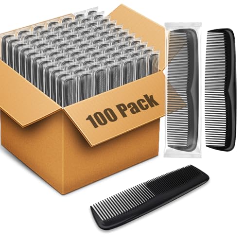 NICEMOVIC Pocket Combs Bulk for Men - 100 Individually Wrapped Combs