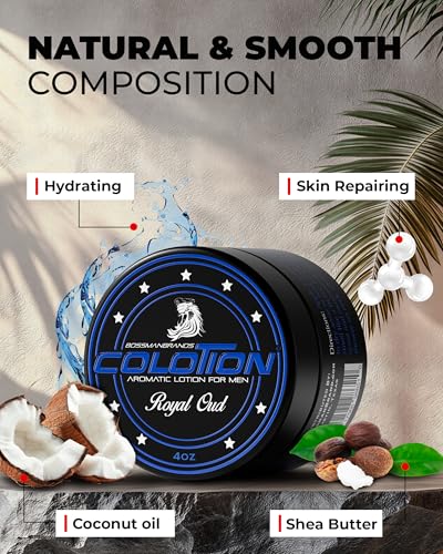 Bossman 2-in-1 Men's Body Lotion & Cologne - Royal Oud Scented Moisturizer