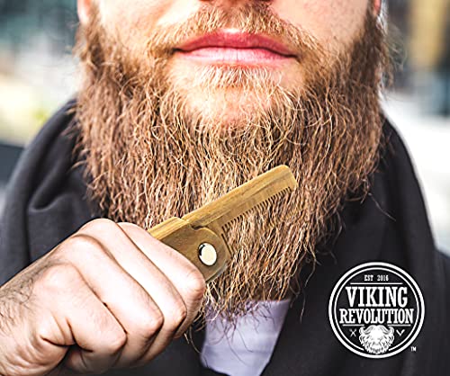 Folding Wooden Beard Comb - Sandalwood Pocket Grooming Tool