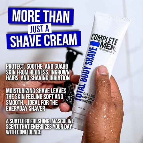 Sensitive Skin Men’s Shaving Cream - Gentle Face & Body Razor Bump Protection