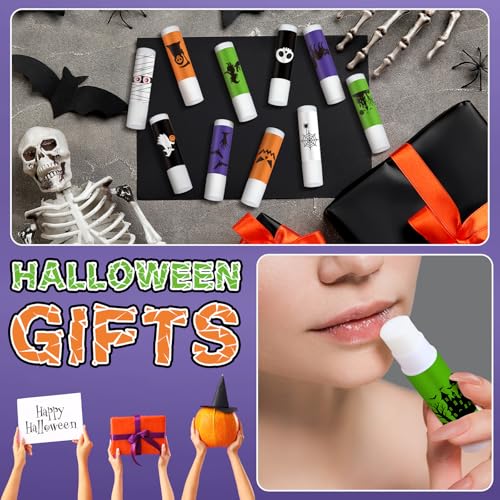 Siifert Halloween Lip Balm Gift Set 20pcs - Mummy, Witch, Ghost, Skull, Classic / 20