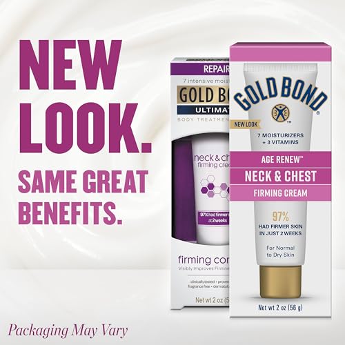 Gold Bond Age Renew Neck & Chest Firming Cream, 2 oz - Hydrating & Smoothing