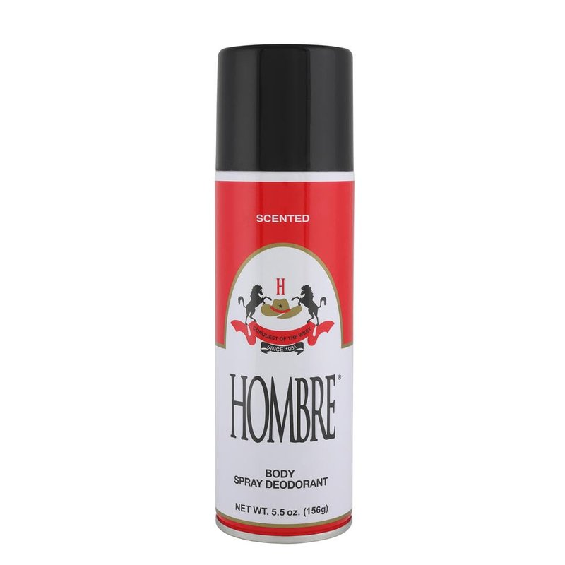 Hombre Red Deodorant Body Spray Classic for Men 5.5oz-156g (1 Pack)