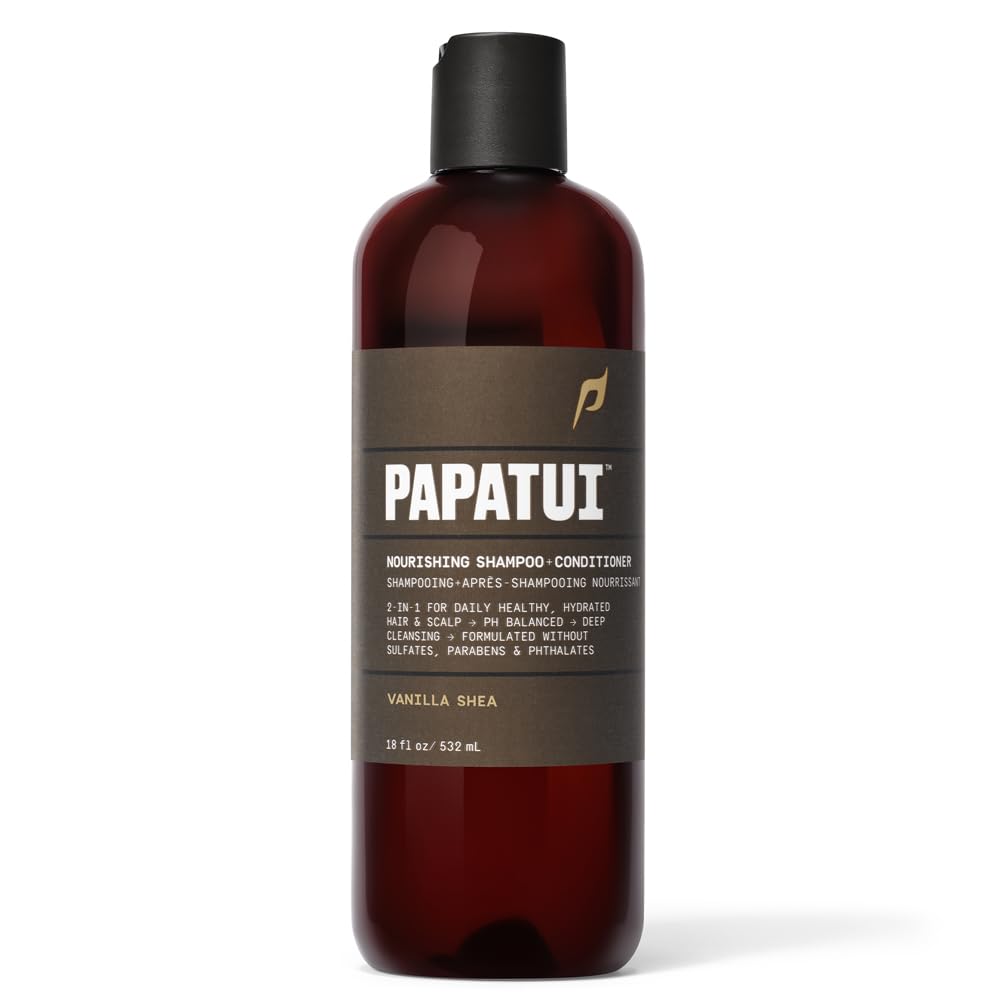 Nourishing Shampoo and Conditioner 2-in-1 for Men - Sulfate-Free Vanilla Shea | 18 oz