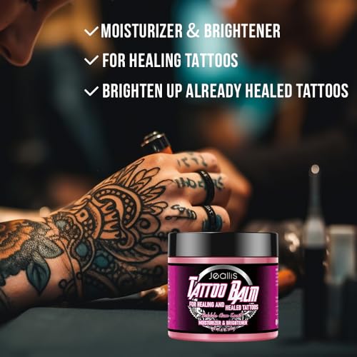Jeallis Pink Tattoo Ointment - Natural Aftercare Cream 6oz