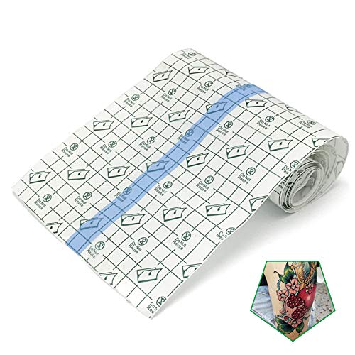 Flatoedu Tattoo Aftercare Bandage Roll 6" x 2 Yard - Waterproof Transparent Film for Tattoo Initial Healing and Skin Repair Adhesive Supply Wrap