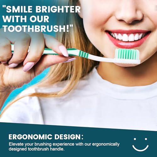 Navona 100 Pack Disposable Toothbrushes Individually Wrapped Soft Bristle, Travel & Household Use