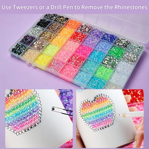 Deyushi 40,000Pcs Rhinestone Bedazzling Kit for Crafts & Clothing
