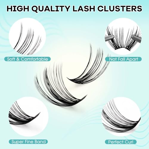 GEMERRY DIY Lash Extension Kit with Bond, Seal, Remover, and Applicators