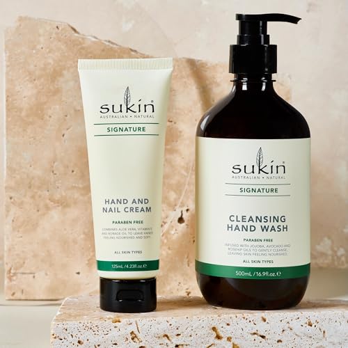 Sukin Hand & Nail Cream for Dry Hands - 4.23 fl oz Vegan Formula