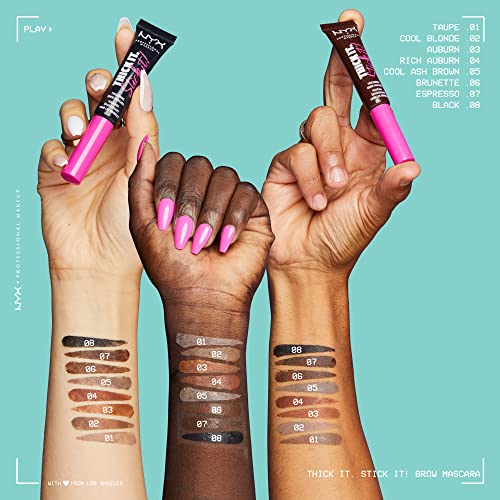 NYX Thick It Stick It Brow Gel - Brunette, 16-Hour Wear
