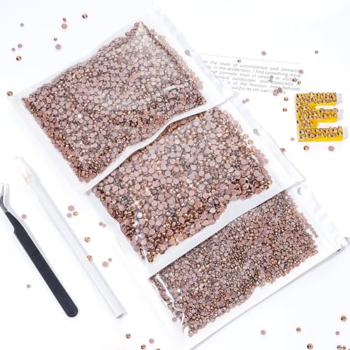 25,000 PCS Resin Flatback Rhinestones Kit - Mixed 3mm, 4mm, 5mm AB Gems