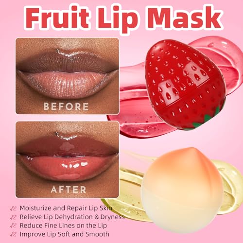 6-Piece Fruit Honey Lip Mask & Balm Set - Moisturizing Propolis Treatment