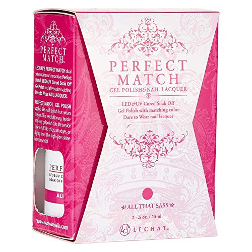 LeChat Perfect Match Gel Polish - All That Sass (0.5 oz) with Lacquer