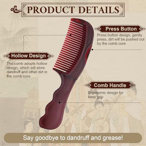 TEAWOO Dandruff Comb Set - Anti-Dandruff Scalp Massage & Fine Tooth Comb