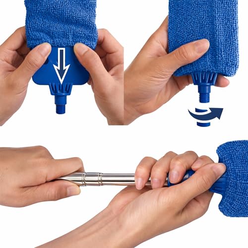 ELEANRA Retractable Gap Dust Cleaner with Extension Pole & 3 Cloths