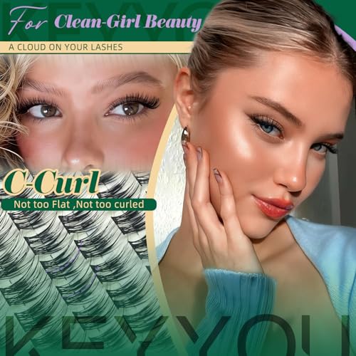 KEYYOU C Curl Cloud-B 8-16mm Wispy Lash Clusters Kit