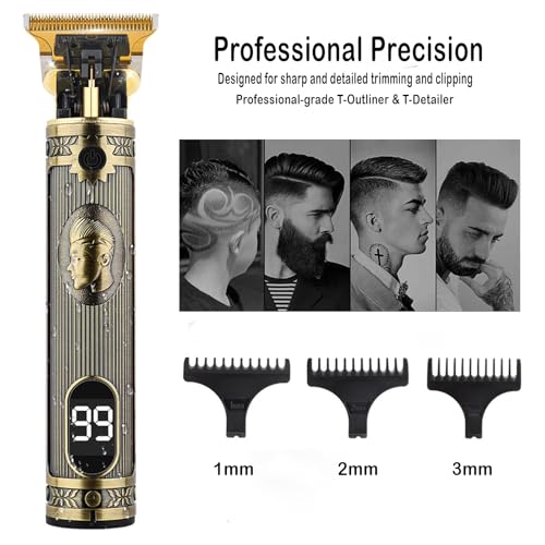 VanEdwin Bronze Professional Men's Hair & Beard Trimmer, Cordless Zero Gap T-Blade