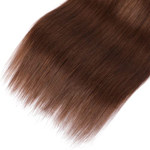 Dark Brown Human Hair Bundles 8-12 Inch Straight Remy Hair Extensions