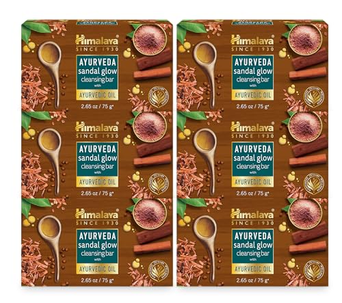 Himalaya Ayurveda Sandal Glow Cleansing Bar - 6 Pack, 2.65 oz
