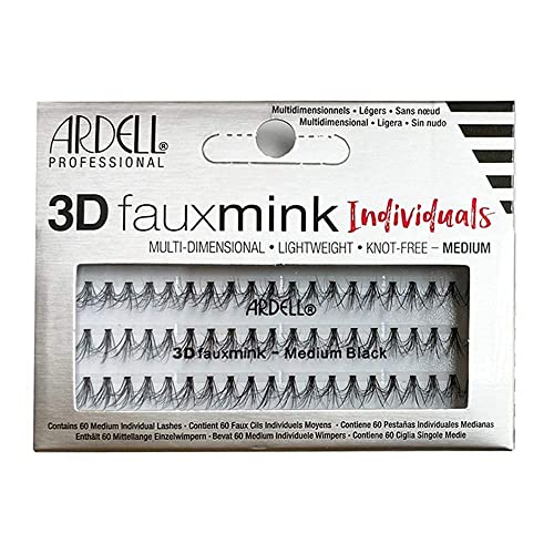 Ardell Faux Mink Individual Lashes - Medium Black Knot-Free Clusters