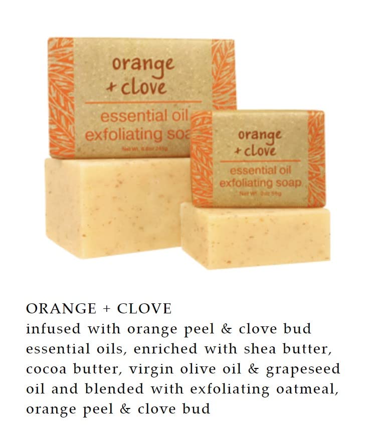 Greenwich Bay Orange & Clove Exfoliating Bath Soap, 2-Pack 8.6oz Bars