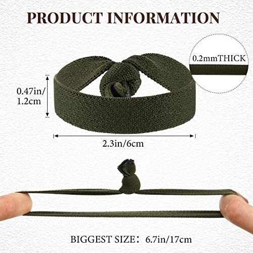 Men's Knotted Hair Ties 30 Pack - Thick, Elastic Ponytail Holders for Long Curly Hair