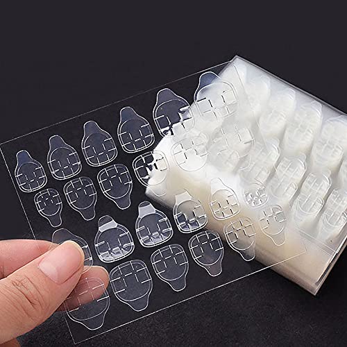 Mwellewm 1200Pc Double-Sided Nail Adhesive Tabs - Waterproof Jelly Stickers