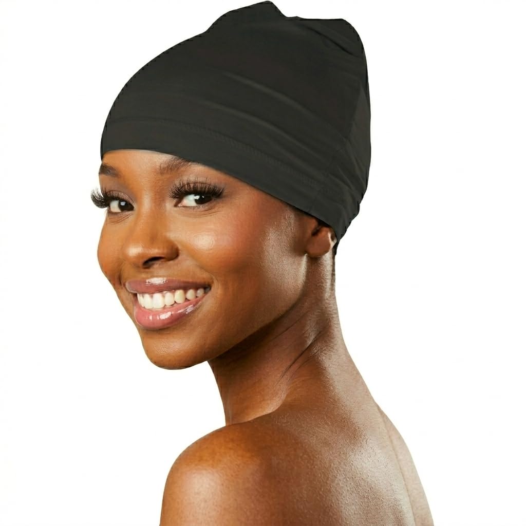 DONNA Real Fit Spandex Cap Headband Wig Human Hair, Wig Cap for Women