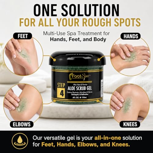 FootSpa Dual-Action Exfoliating Scrub Gel with Pumice & Salicylic Acid