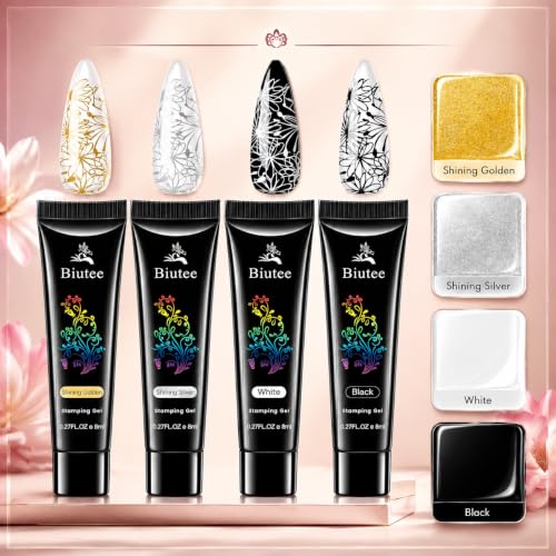 SEISSO Nail Stamping Polish Set - 12 Color Gel Kit (0.27 Fl Oz)