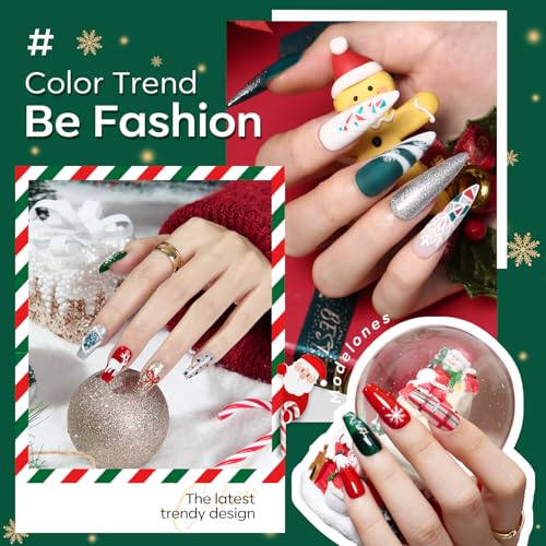 Modelones Glitter Gel Nail Polish Set Christmas Gift - 6 Colors, Long-Lasting