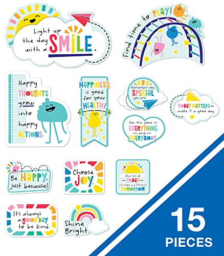 Carson Dellosa Happy Place 15-Piece Motivational Bulletin Board Set