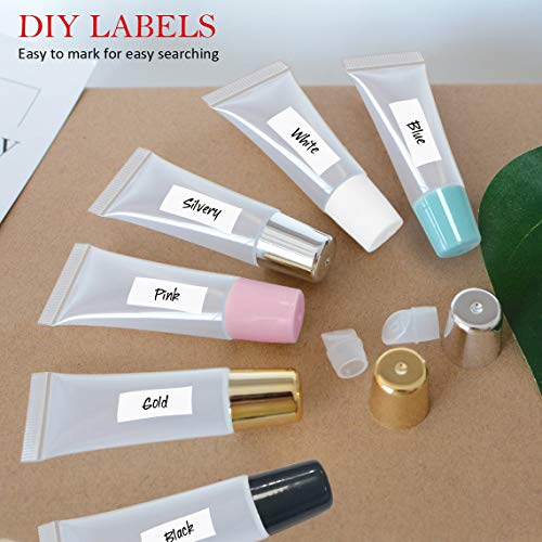 AMORIX 50PCS 15ml Gold Cap Lip Gloss Tubes - DIY Beauty Supplies