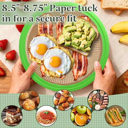 10'' Colorful Plastic Plate Holders - 8 Pack, Reusable Design